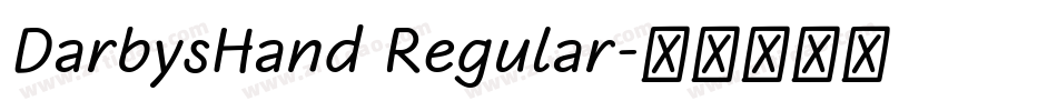 DarbysHand Regular字体转换